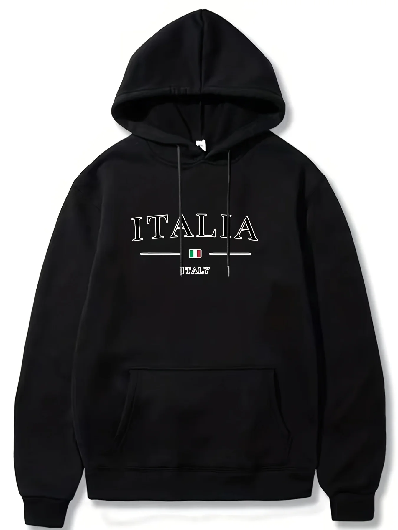 سترة بقلنسوة مطبوعة باللغة الإنجليزية كبيرة الحجم من American High Street للخريف والشتاء سترة هيب هوب غير رسمية للطلاب #1