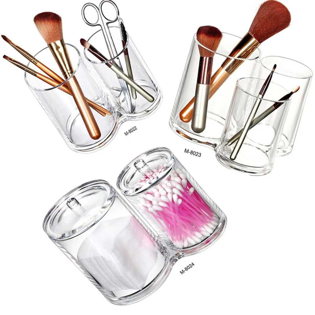 

Multipurpose Clear Makeup Organiser Container Small Transparent Holder for Long Gadgets Portable Organizer Brush