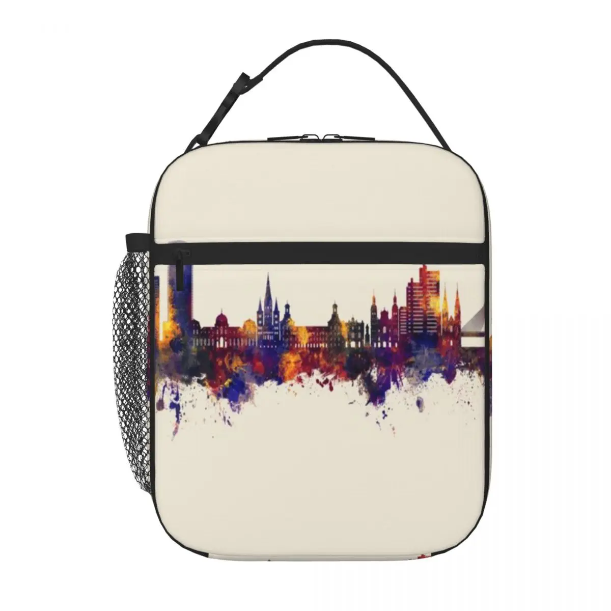 Bestselling Bonn Germany Skyline Quilted Adjustable Strap Lunch Bag Office To-Go Bento Bag