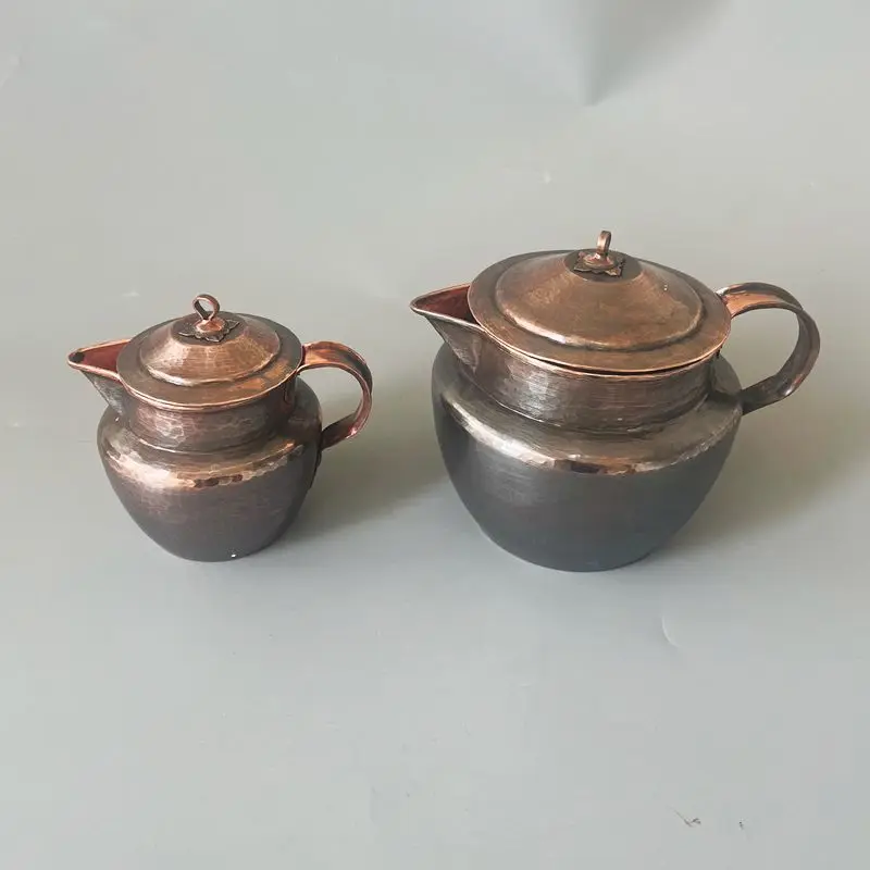 Pure Copper Pot Handmade Thick One Full Piece Milk Tea Cup Traditional Container