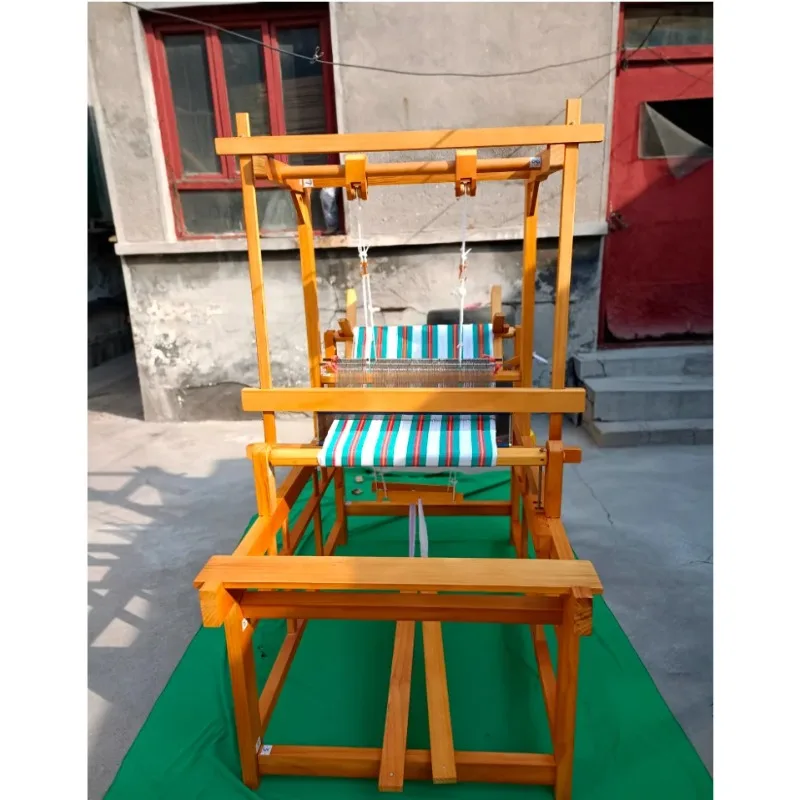 آلة نول نسيج النسيج الصلبة الخشبية الطبيعية