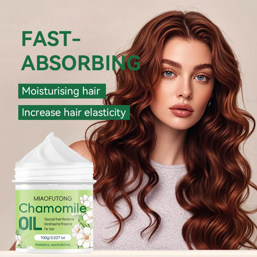 Chamomile Hair Mask for Women Deep Conditioning Treatment Shine Repair Smooth Scalp Care
