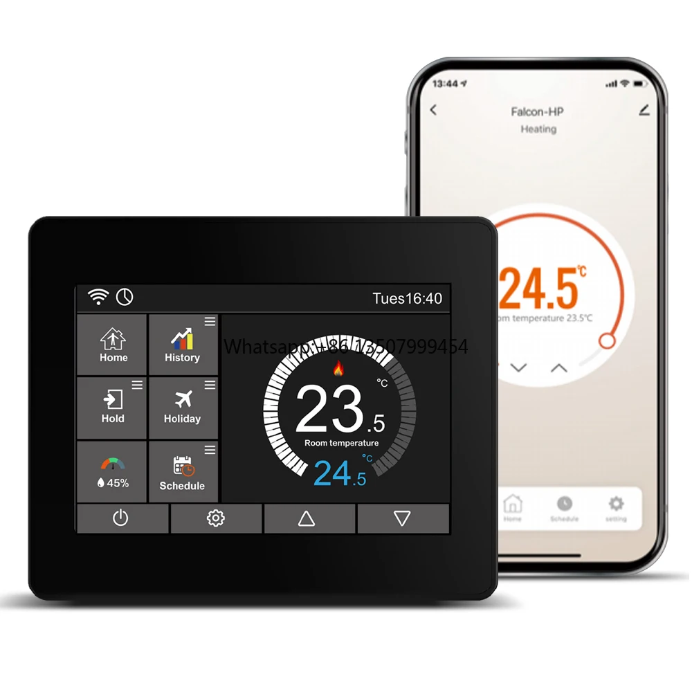 Multi-Protocol Smart Thermostat with Touch Screen - Zigbee/Tuya/LoRaWAN/Modbus/BACnet Compatible, Programmable HVAC Controller