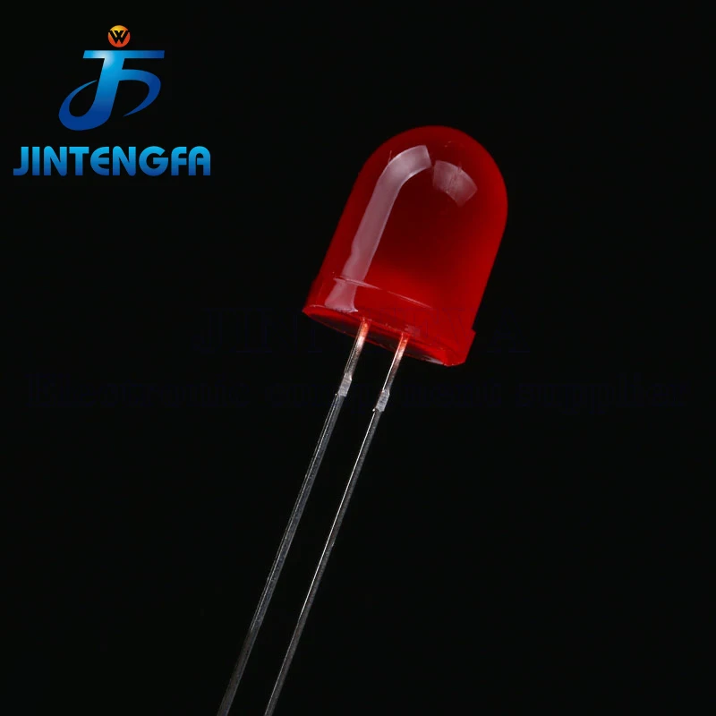 20PCS 10MM LED Diode Red Blue Emerald Green Yellow Orange White Light Emitting Diode High Brightness Round Head Transparent F10