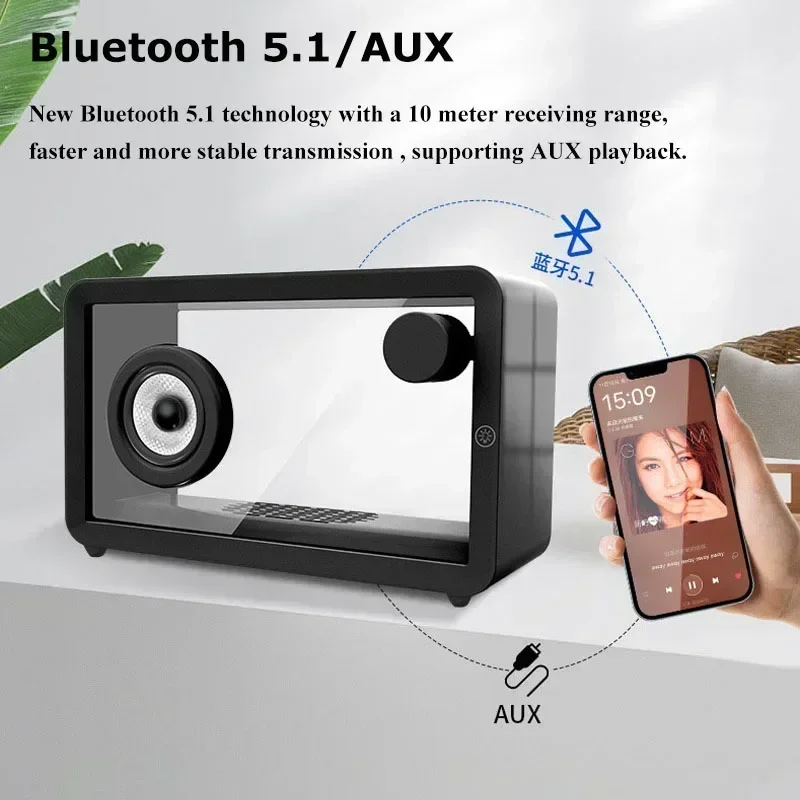 Bluetooth音楽プレーヤー,音楽プレーヤー,hifiサウンド,サウンドバー,カラフルなアンビエントスピーカー,ポータブル,レトロ