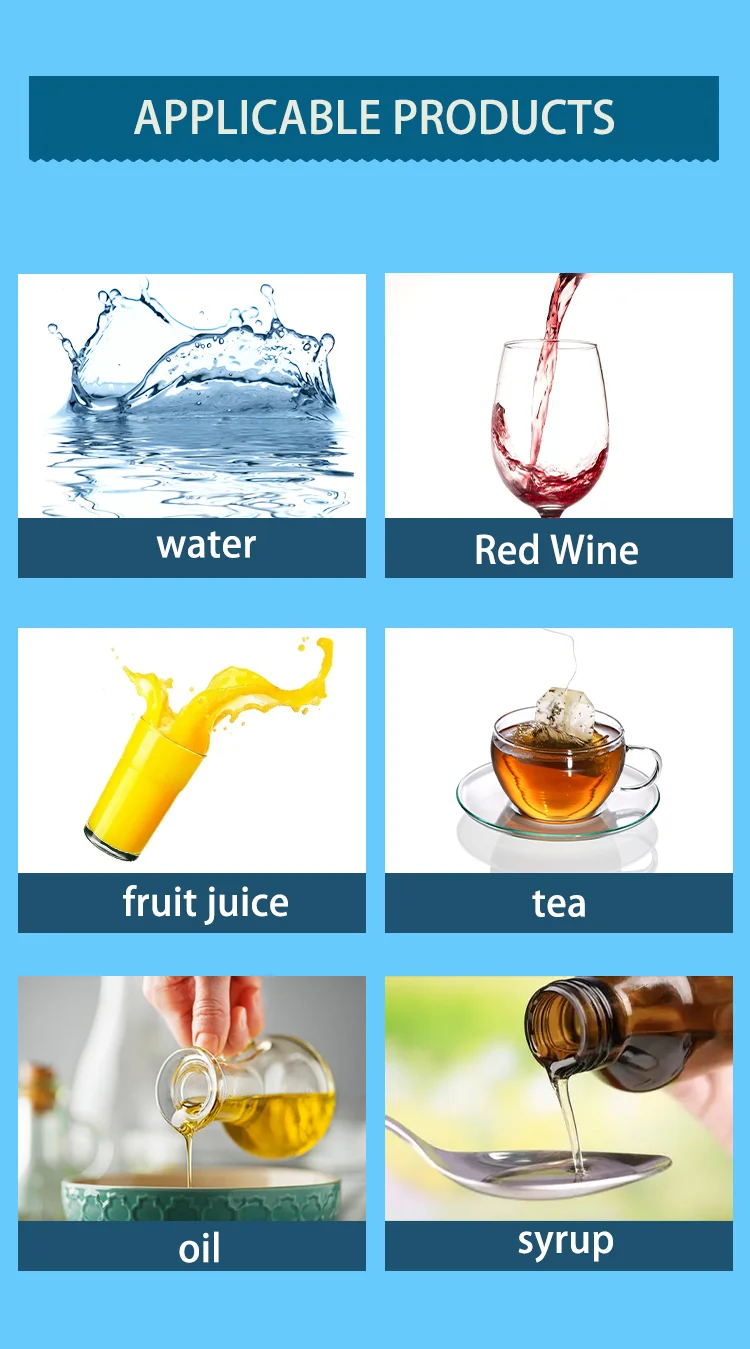 Semi-Automatic Bib Filling Machine for Beverages for Wine Water Pineapple Juice Oil Honey Shampoo Core Components with PLC