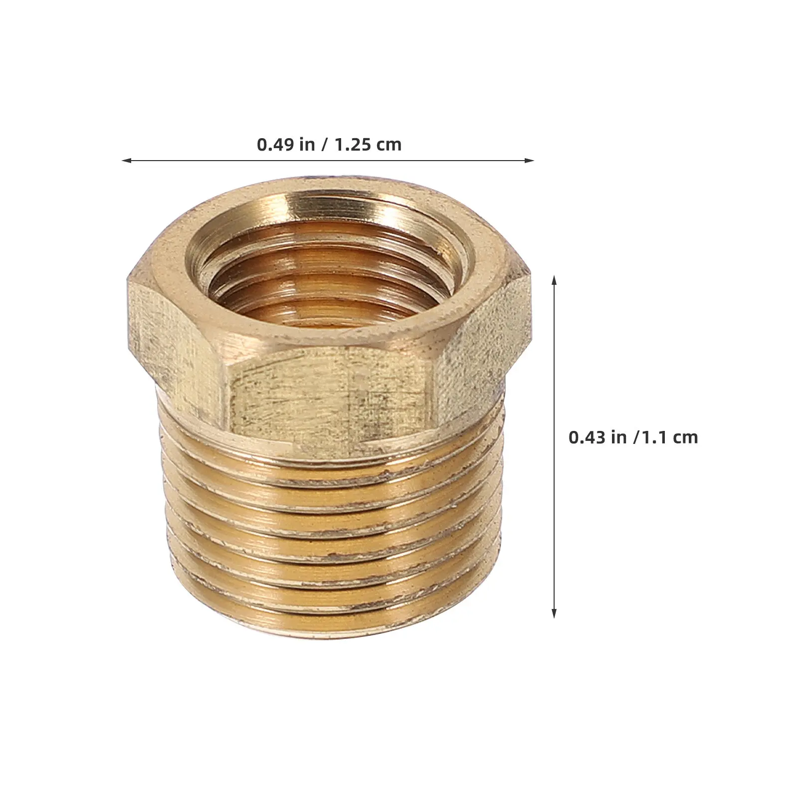 9Pcs Brass Npt Pipe Reducer Hex Bushing Male to Female Threaded Plumbing Gas Hydraulic Pipe Fitting Adapter Reducer view 5