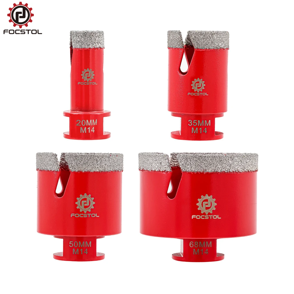 

FOCSTOL Diamond Drill Core Bits Set M14 Thread for Tile Ceramic Granite Hole Saw Drill Core Bit Diamond Drill Bits