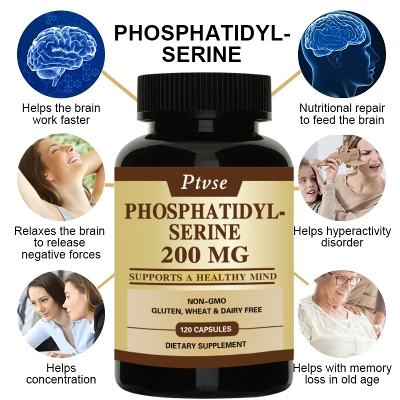 

PhosphatidylSerine Supplement Nootropics Brain Support Clean Focus & Memory Supplement for Brain Capsules