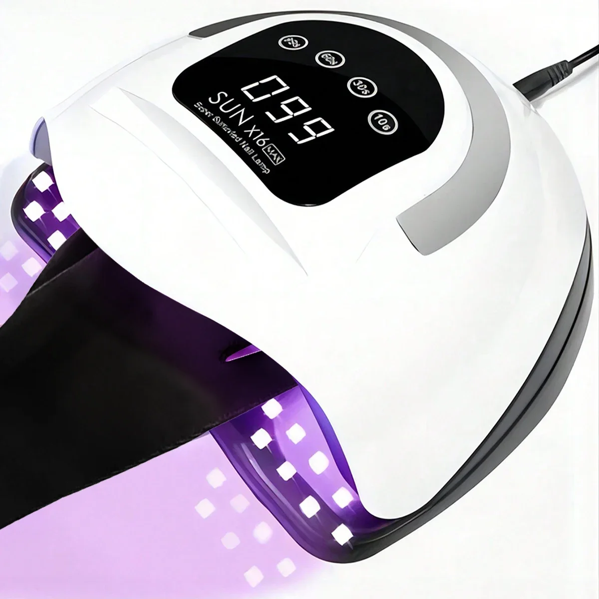 

1PC 72 LED new strong light nail lamp and resistant gloves LED with large LCD screen intelligent sensor 4 timer