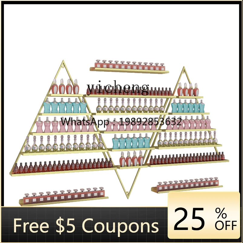 

simple nail polish glue display stand nail polish shelf triangular wall hanging wall rack