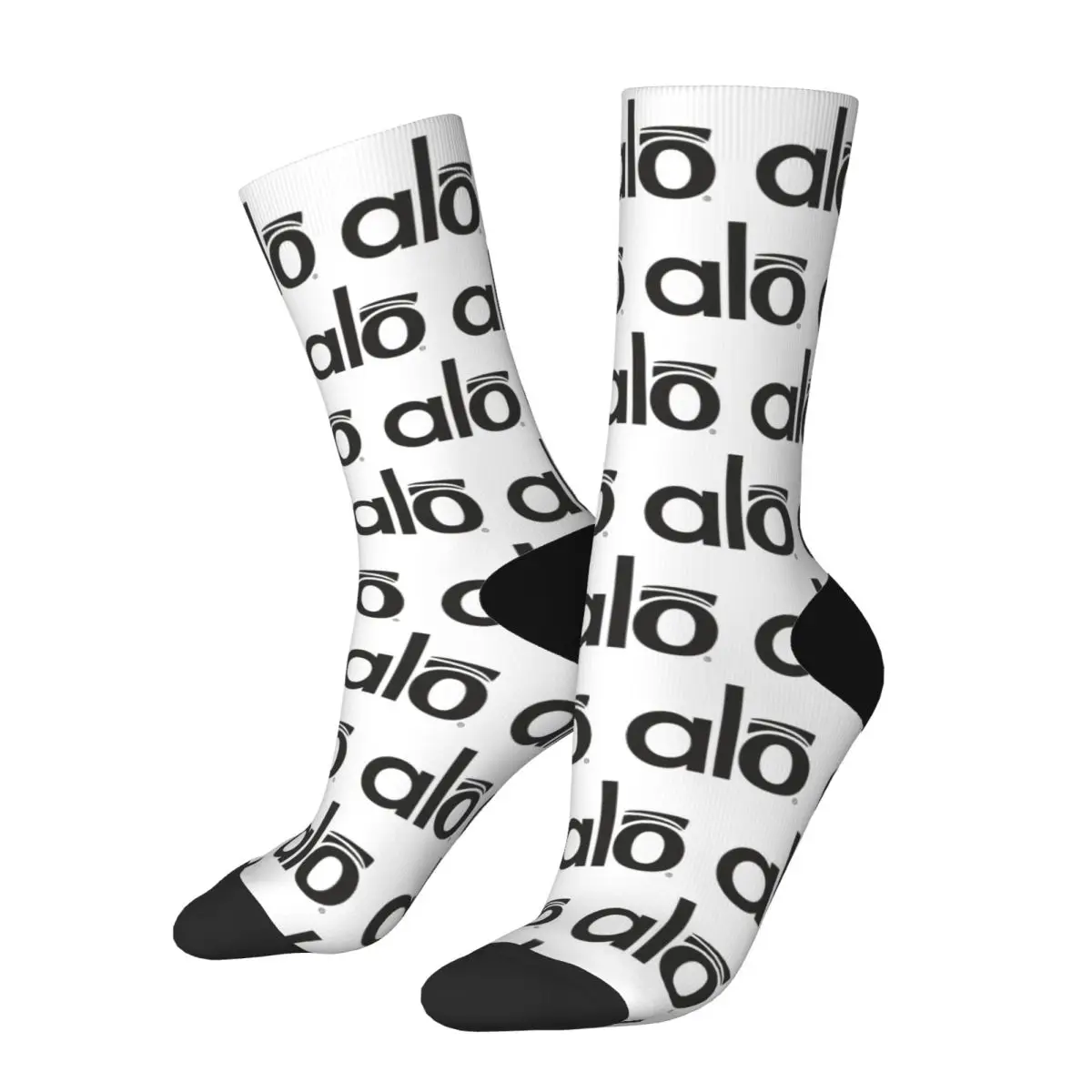 Chaussettes de basket-ball unisexes, logo Aloo cool, chaussettes d'équipage en polyester, absorbant la sueur