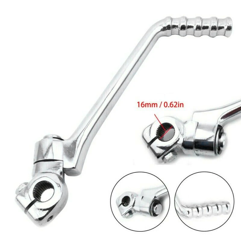 AA92-Motorcycle Kick Starter Lever Start Pedal For Kawasaki KE KL/KLX/KX/KDX/KZ/125/175/200 16Mm view 5