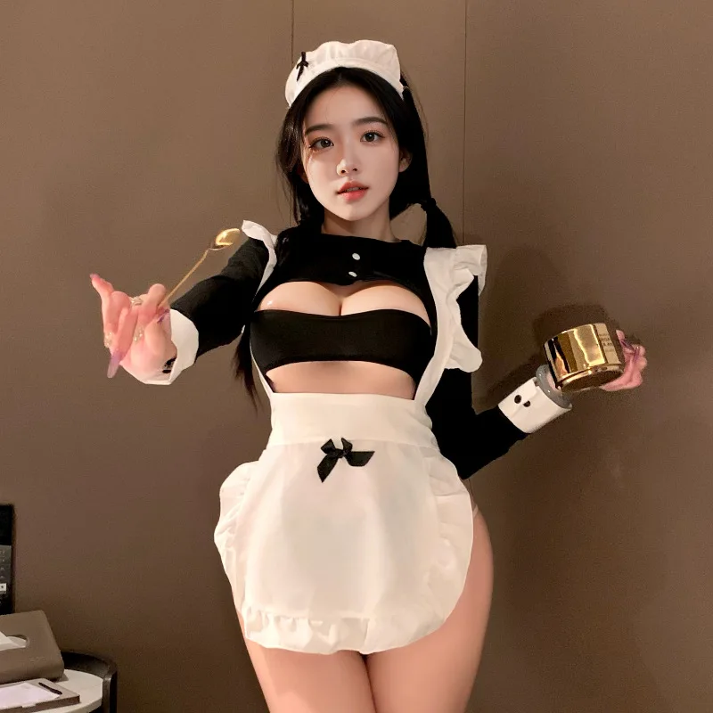 Комплект костюма для ролевых игр - комплект нижнего белья Sexy Maid/Office Lady/Cheongsam, озорные и милые аксессуары для чулок