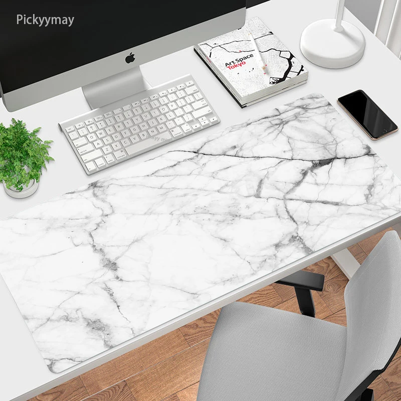 Marble Pattern Gaming Mouse Pad Rubber GamerTable Computer Large Mousepad Mause Mat XXL Keyboard Desk Mats Locking Edge 90x40