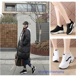 Women Sneakers Height Increase internal Cushion High Heeled Sports Shoes Ladies Female Footwear Chunky Tennis Trainer Designer