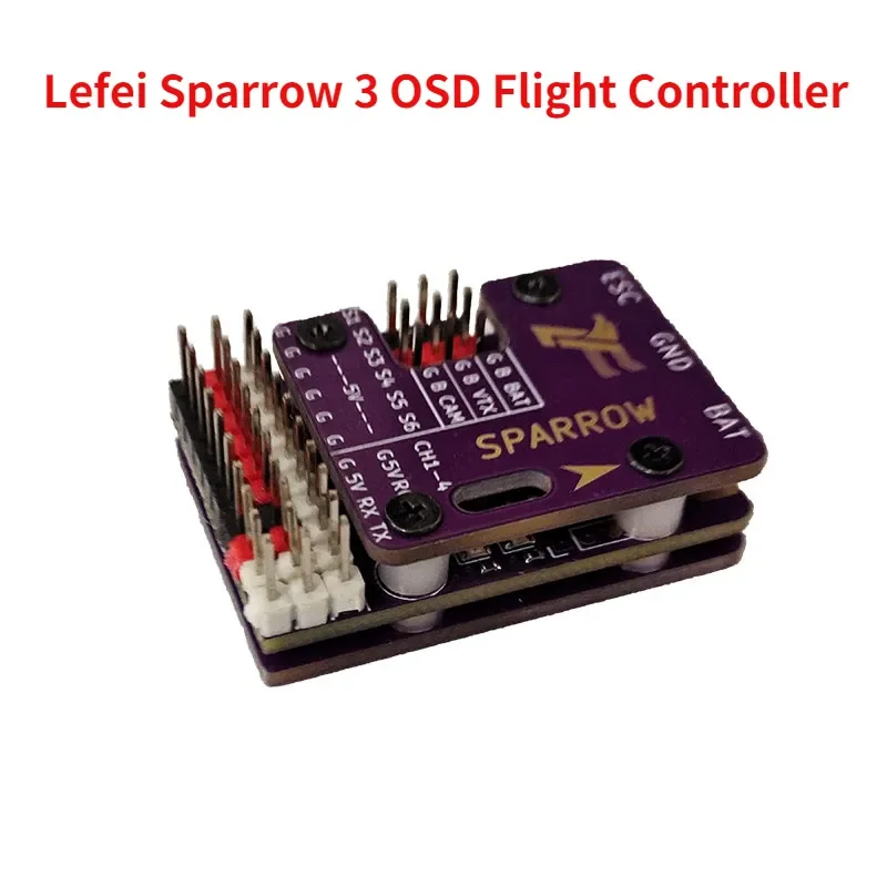 Lefei Sparrow 3 OSD Flight Controller Gyro Stabilization Return Home Support SBUS PPM IBUSP WM CRSF For RC Airplane