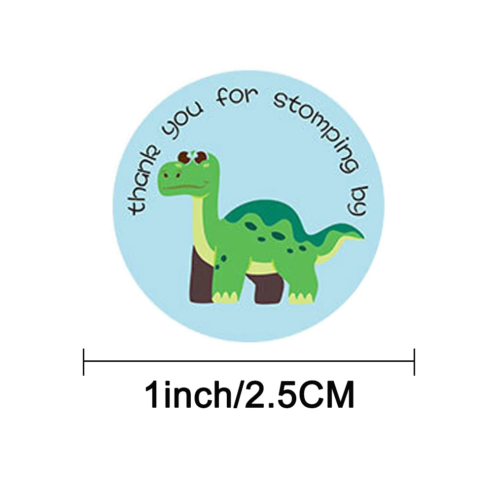 Little Dinosaur Pattern Cartoon Stickers, papelaria infantil Suprimentos, professor recompensa adesivos, crianças, novo, 1"