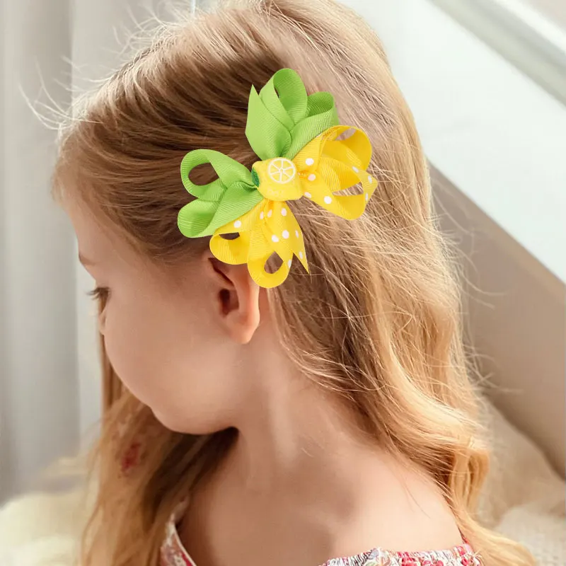 Fashion Lace Hair Bows Clips Girls Lollipop Ice Crem Hairpins New Unicorn Hairgrips Boutique Barrettes Kids Hair Accessories