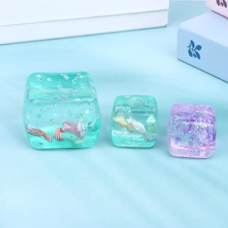 Stress Relif Balls Cube Ocean Sensory Fidget Toy Slow Rise Toys For Kids And Adults Squeeze Relax Gift
