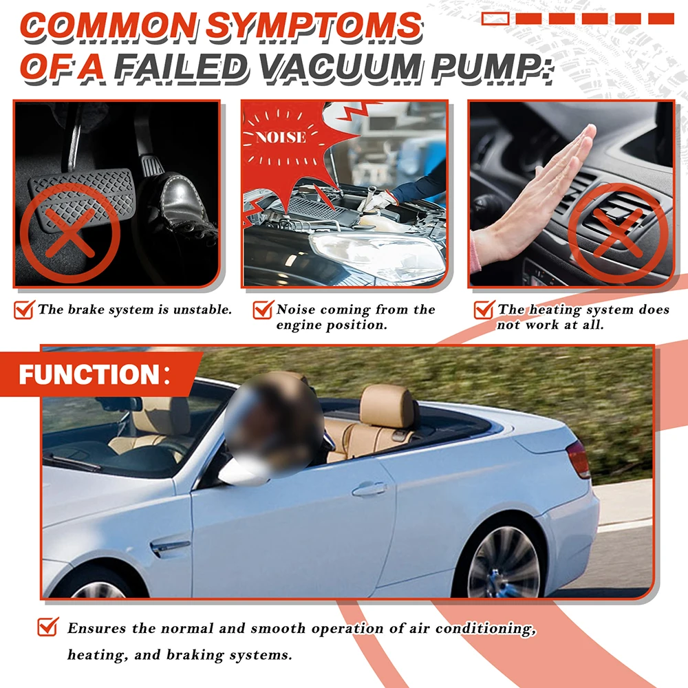 سيارة الفرامل مضخة تفريغ صمام طقم تصليح صالح لسيارات BMW E93/E88/F10/X1/X6 طقم تصليح مضخة تفريغ 11667619350 11667575325 #4