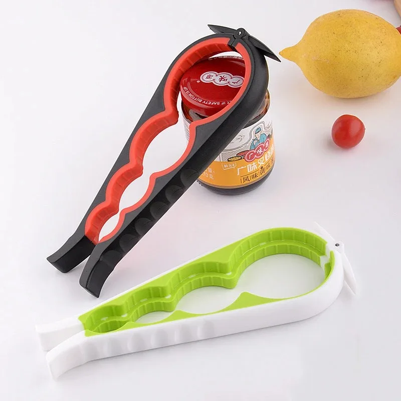 4in1 Multi Opener Bottle Functional Can Everyday Use Kitchen Tool Opener Cap Twister Anti Slip Cap Twister Quick Opening Cooking