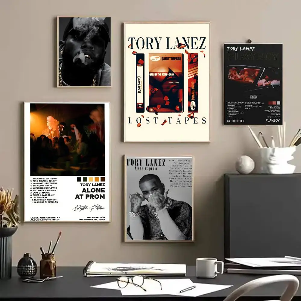 Rapper T-Tory Lanez Painting Calligraphy Frameless Canvas Poster Wall Art Perfect For Hallway Home Decoration Holiday Gifts