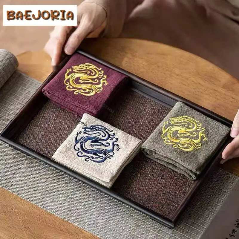Zen Cotton Linen Xianglong Tea Towel Thickened Water Absorbing Table Cloth Heat Insulated Pad Pot Dry Soaked Napkins Tea Mat