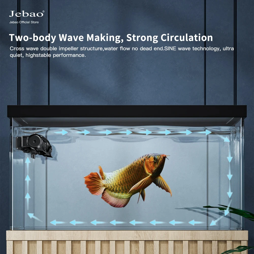 Imagem -06 - Jebao-jecod Bomba de Fluxo Cruzado com Controlador Lcd Externo Ecp Wifi Tanque de Peixes Bomba de Água do Aquário Tanque de Recife Remoto Economia de Energia