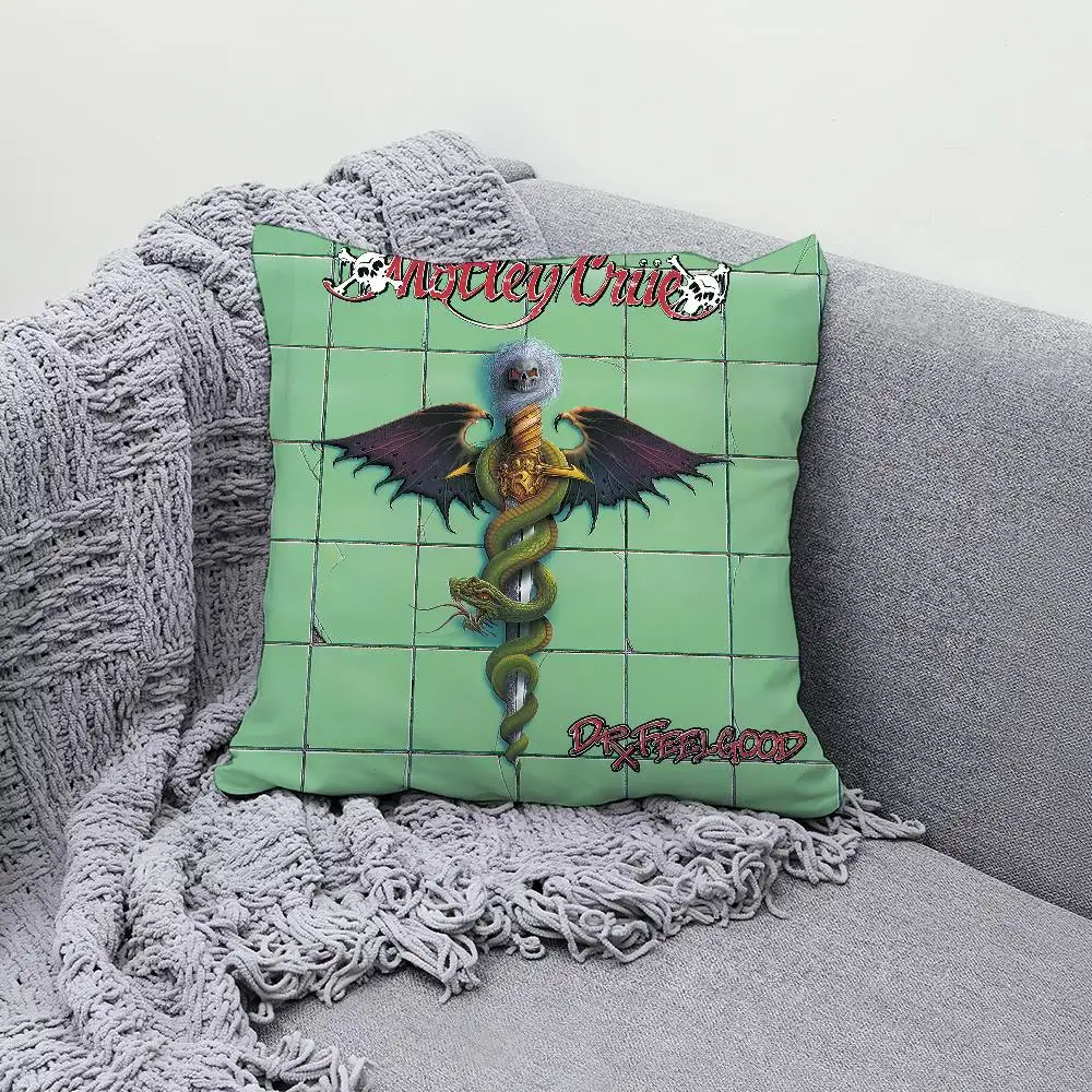 

M-Motley-S Dr Feelgood C-Crue 30x30cm 45x45cm Pillow Case Decor Protective Covers Comfortable soft for Sofa Living Room Home off