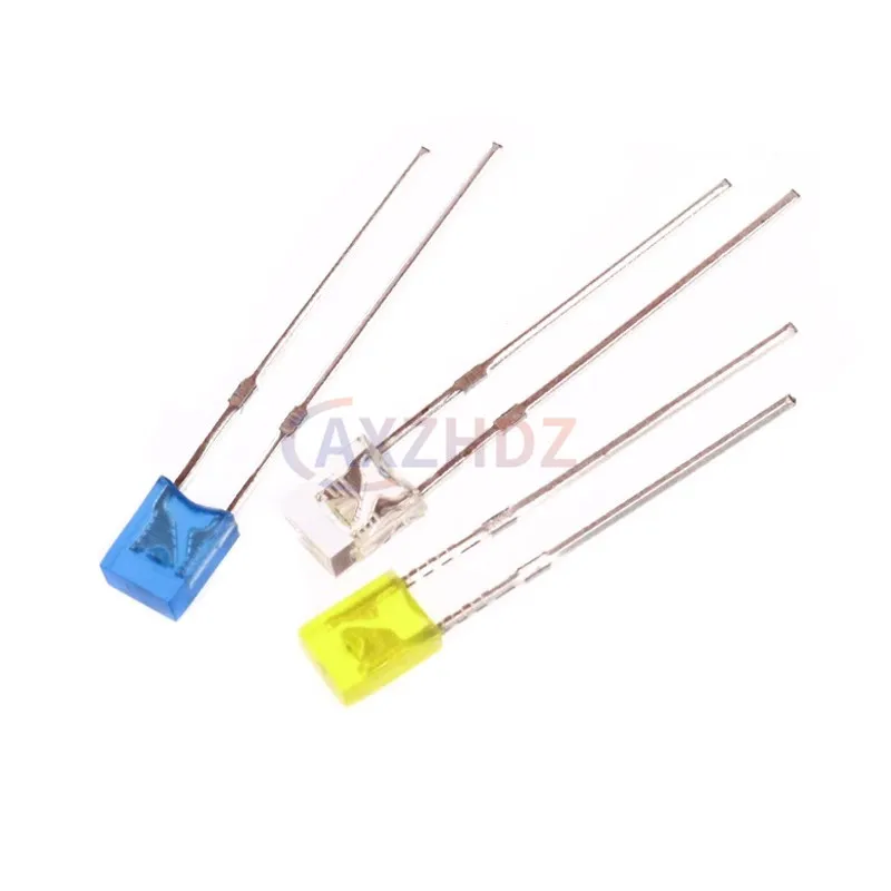 100PCS 2*3*4MM 3V 234 Square LED Emitting Diode Lamp White Red Green Blue Yellow Clear Diffused Color Micro DIY Indicator