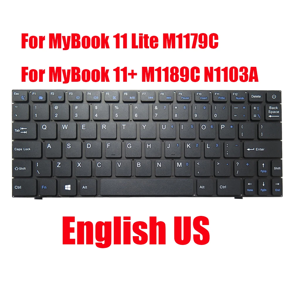 

Replacement Keyboard For Axioo For MyBook 11 Lite M1179C / For MyBook 11+ M1189C N1103A NBAX1830KRS English US New