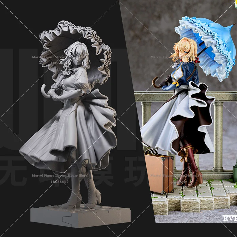 1/24 1/18 Scale Violet Garden Graceful Violet Evergarden Healing Comic DIY Self-assembled 3D Un-panited Resin Model Collectible