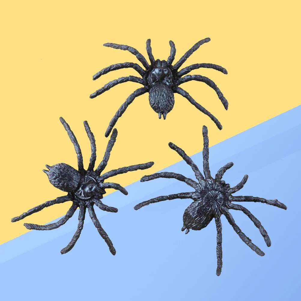 10 stuks realistische plastic spinnen zwart Halloween decor simulatie spin voor feest carnaval kostuum prank grap duurzaam niet-giftig