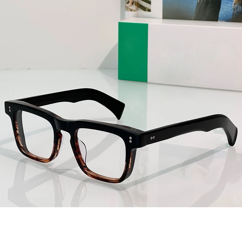 

Японский стиль, высокое качество, винтажная толстая ацетатная прямоугольная оправа для очков для мужчин и женщин, дизайнерский бренд, модные ретро-очки