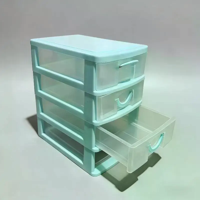 1 Set Transparent Earring Organizer Box 4-Layer Drawer-Style Jewelry Storage Box Rhinestone Storage Case For Home Use