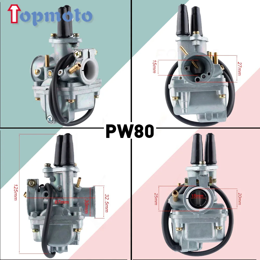 Motorcycle Carburetor For Yamaha PW80 PY80 BW80 V80 CY50 V50 CY 80 PW 80 PY 80 50cc 80cc Two-Stroke Carburetor Dirt Bike ATV