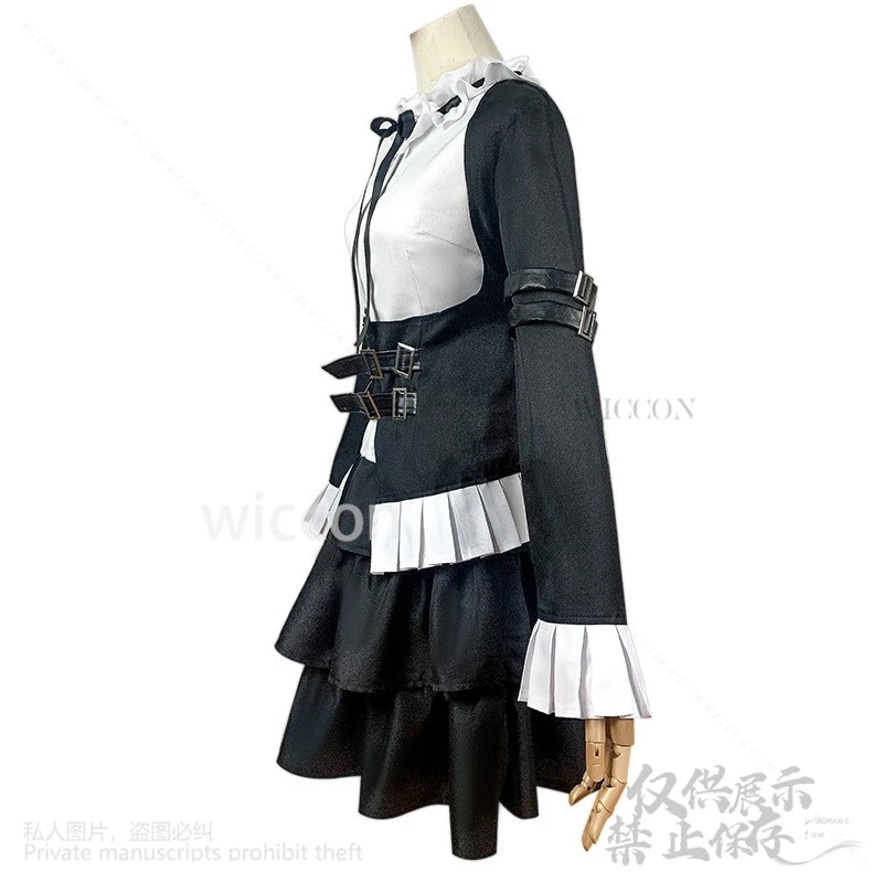 Anime Degradation Cosplay Costume pour femme, Erza planchers let, Maid Uniform fur s, Lolita Red Long Wigs, Hmatte en Christmas Imbibed, Woman Girls Tails