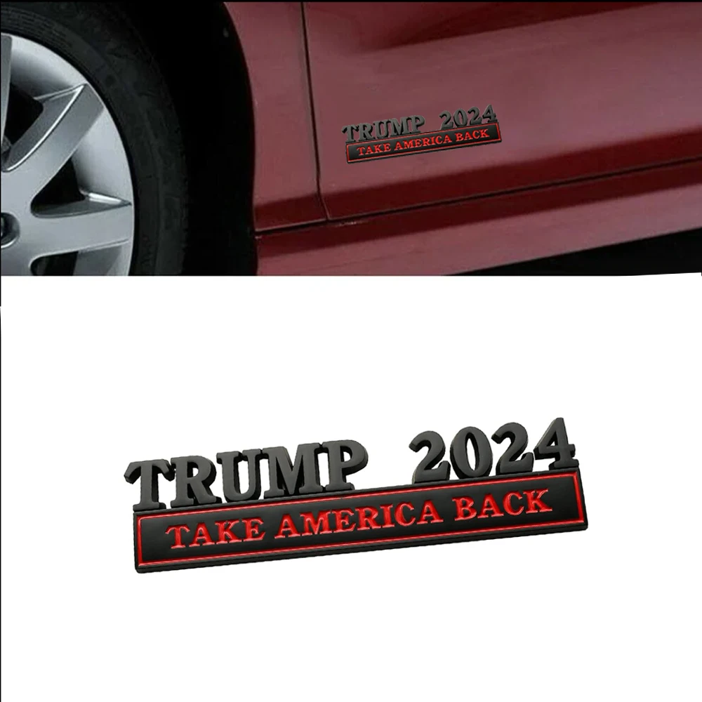 1Pc Car Stickers Trump 2024 Take America Back Car Body Emblem Badge Decor Decal Universal Auto Exterior Styling Accessories