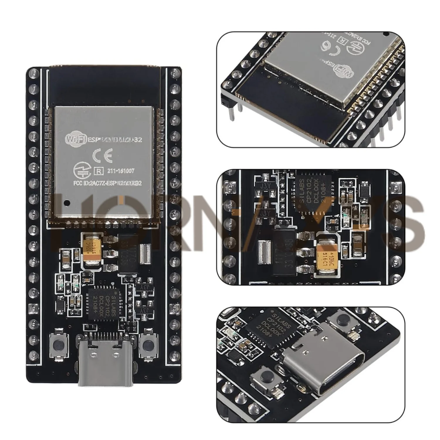 1-1pcs/placa de desenvolvimento ESP32 TYPE-C/MICRO USB CP2102 WiFi + Bluetooth Dual Core ESP32-DevKitC-32 ESP-WROOM-32 Expansão 38PIN