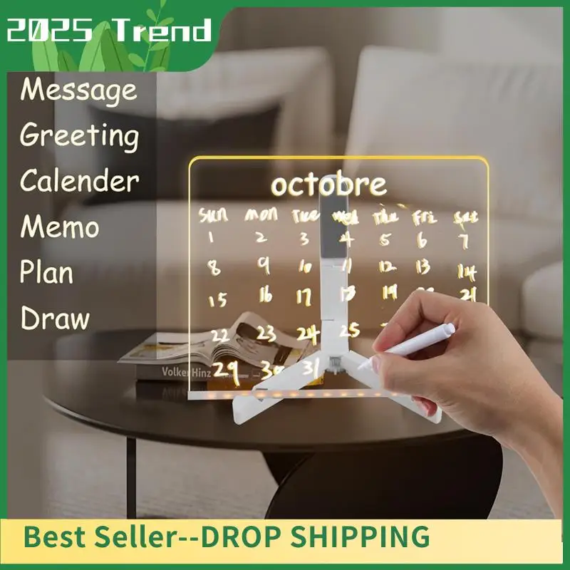 AD33 HOT LED Note Board For Kids Gift For Scratch Adjustable Erasable Letter Message Board