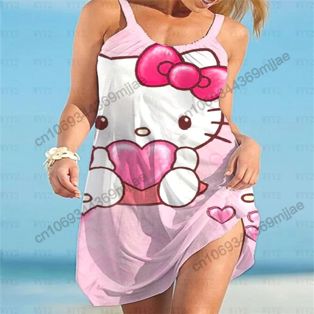 Hellogkitty vestiti estivi per le donne Top abiti da spiaggia t-shirt da donna Zevity abbigliamento donna Y2k donna Top 2023 t-shirt corsetto