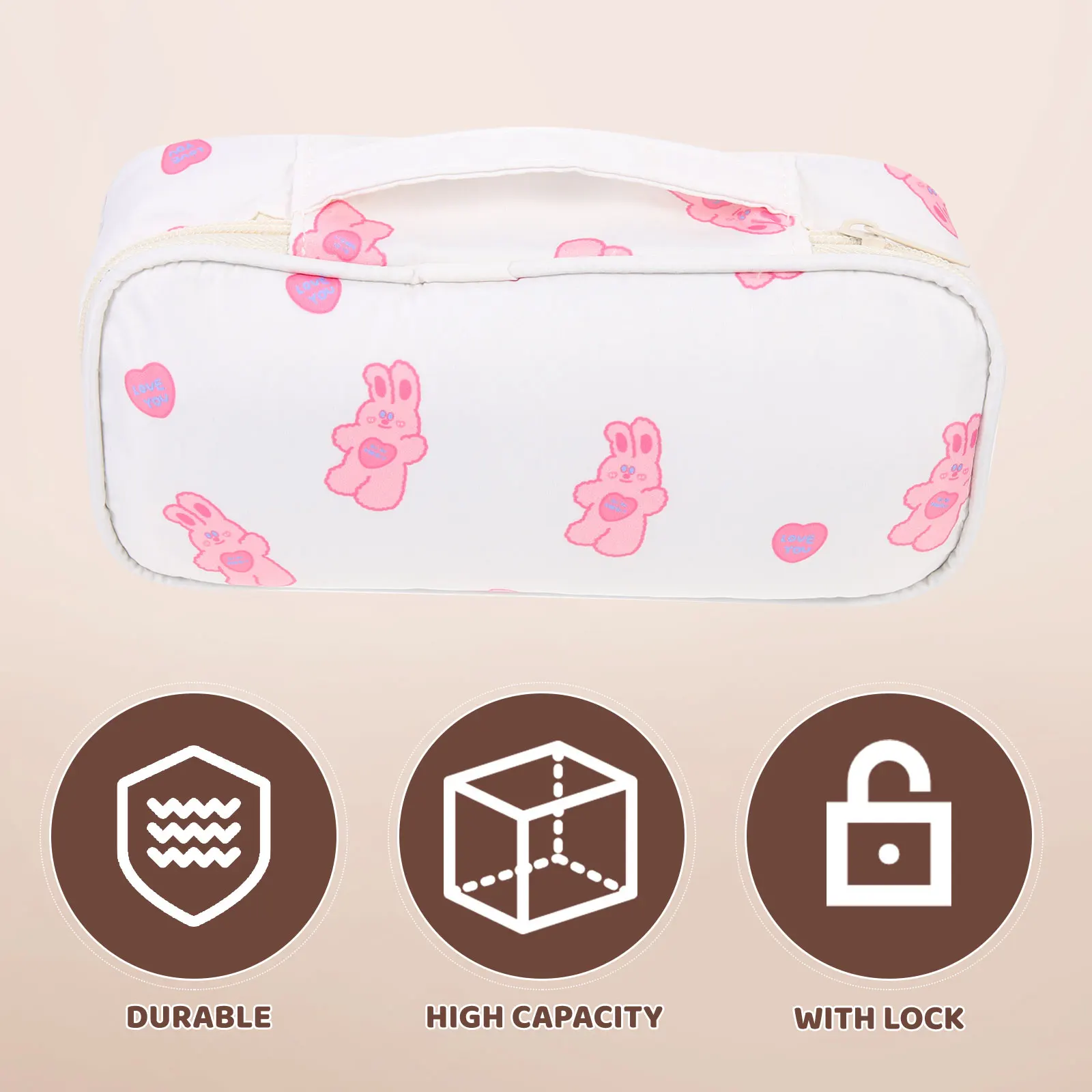 

Large Capacity Pencil Case Office Accessories Polyester Pouch Reusable Bag Stationery Storage Pencils Pens Rulers Scissors