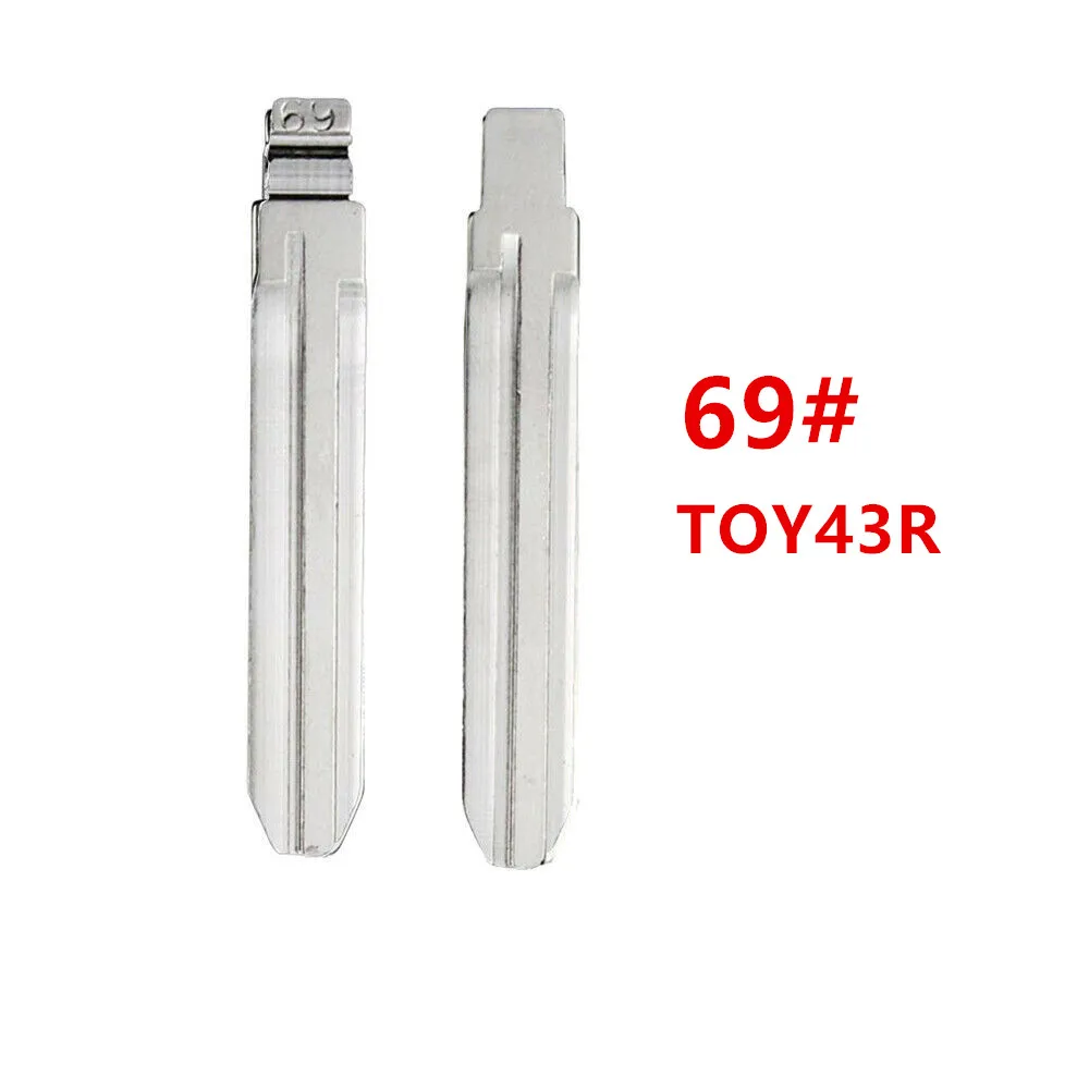 20PCS 69# B111 TOY43R Metal Uncut Blank Flip Remote Key Blade For Subaru Toyota for keydiy KD xhorse VVDI JMD