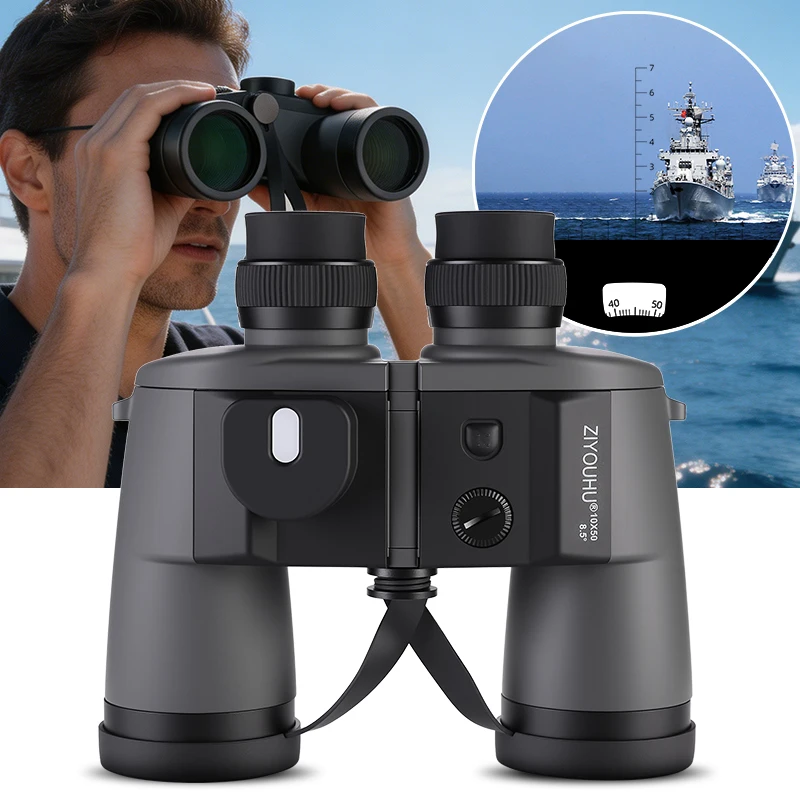 ZIYOUHU 10x50 Extreme Eye Series Binoculars HD Large Objective Navigation Compass for Outdoor Camping Professional Use