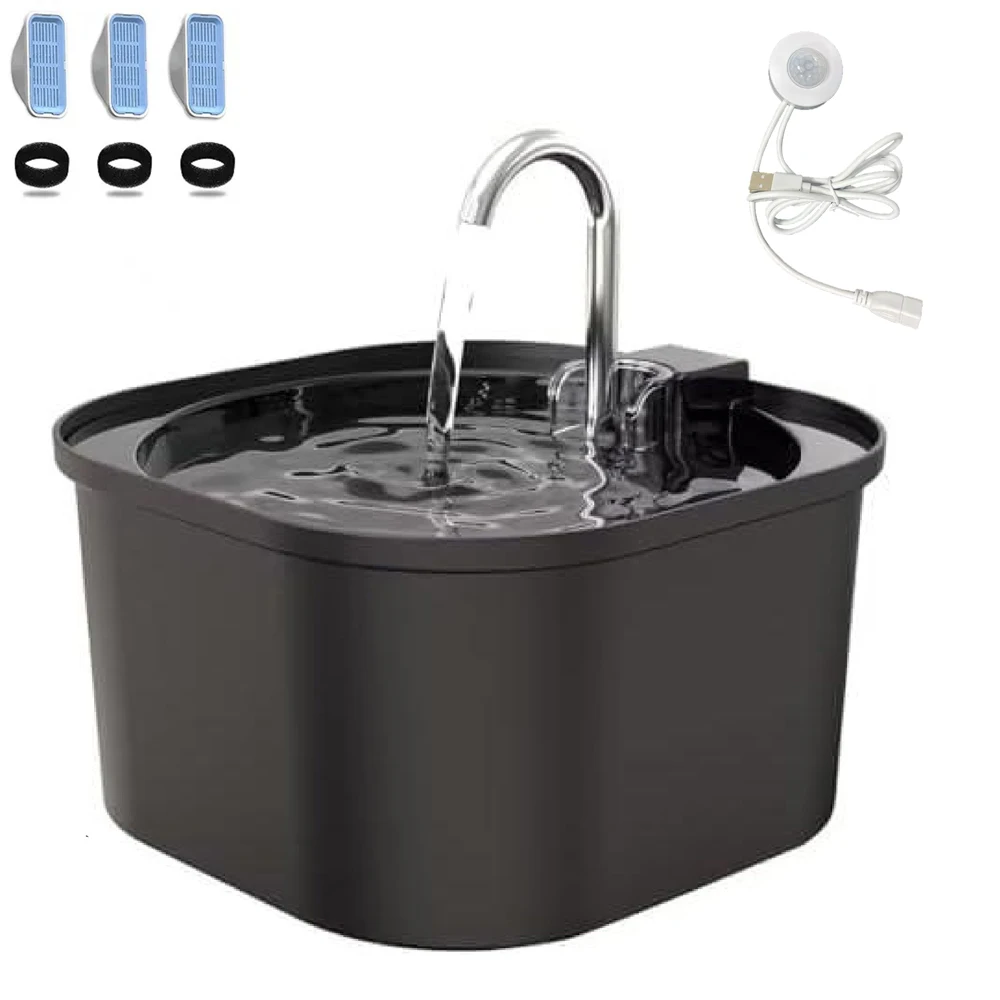 2.5L 5V USB Cat and Dog Pet Water Fountain Automatic Circulation Filter Pet Electric Silent Pump Drinking Water Fountain Bowl