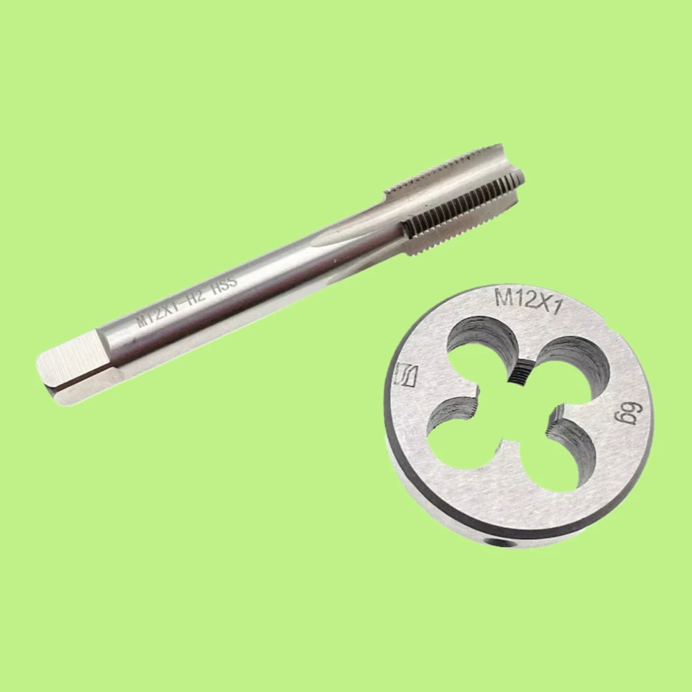 

M12 x 1 Thread Tap and Die Set RH Threading Tool，Tap Right Hand，Tap Die Set Die HSS Thread Repair Tool