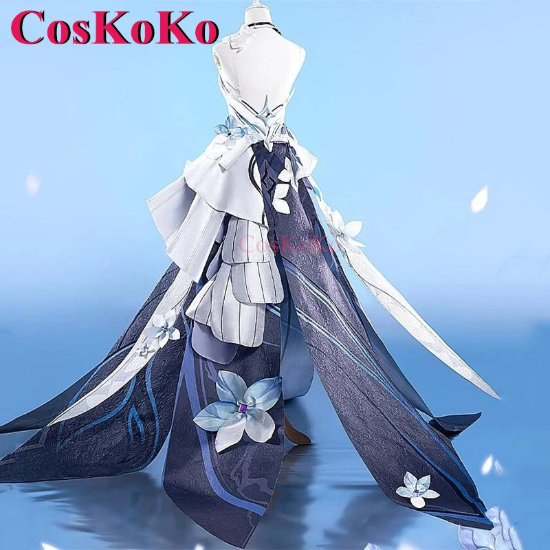 CosKoKo Seele Vollerei Cosplay Honkai Impact 3 Costume At The Fingertips Of The Sea Sweet Dress Halloween Role Play Clothing New