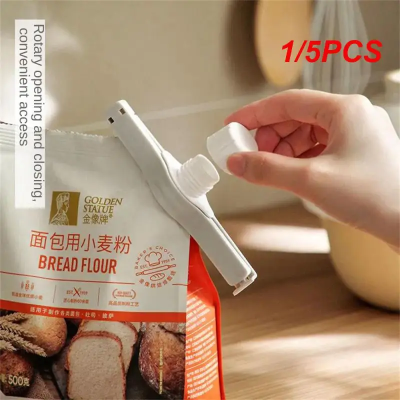 1/5PCS Moisture-proof Sealing Clamp Secure And Sealed Simple Design 13.7 * 5.2cm Wholesale Kitchen Bar Supplies Seal Clip