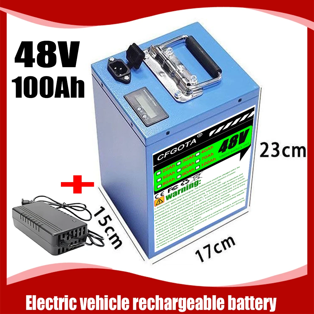 Air fast transportation 48V New Full Capacity Power 18650 Lithium Battery 20Ah-100Ah Lithium Battery Pack Suitable for 250-2000W